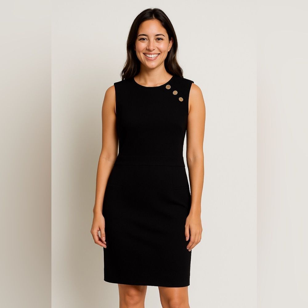 Tory Burch Midi Dress with Gold Accents